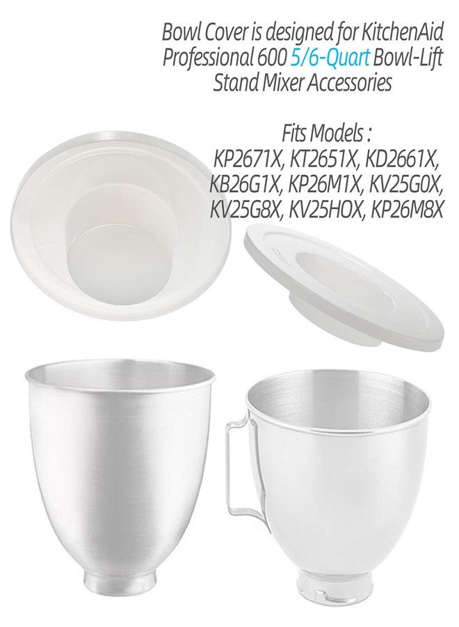 Pokin Upgrade Mixers Bowl Covers for Kitchen aid accessories attachments, Fits Stainless Steel Bowl Lift Stand Mixers 5-6 Quart Models KV25G KP26M1X (2 Pack) - Image 3